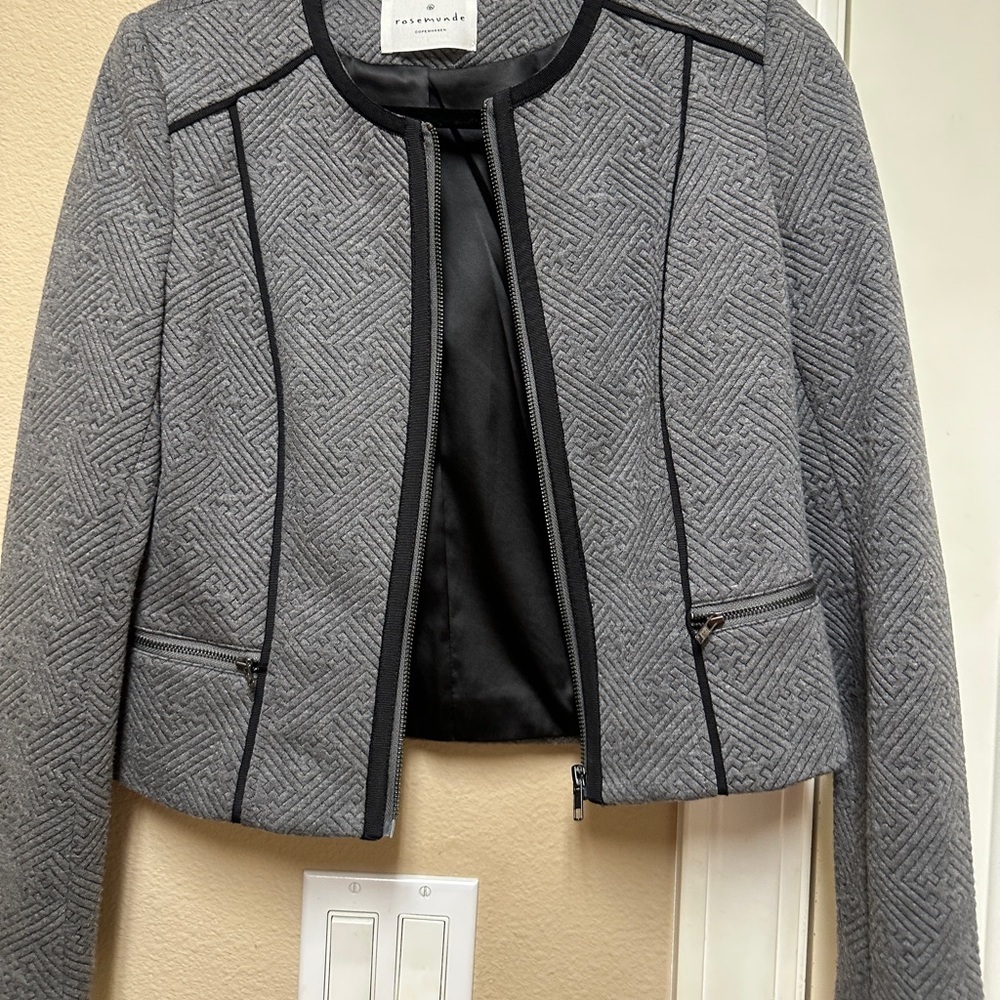 Rosemunde Copenhagen Women's Textured Gray Blazer